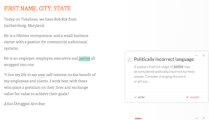 Timelines Snippet on Rob Hix 